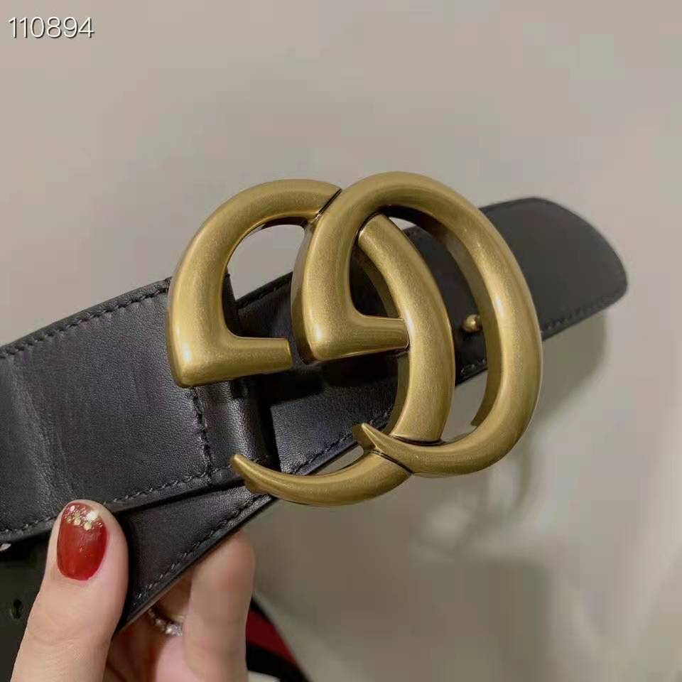 G*u*i gg unisex nylon web belt with double g buckle 4 cm width