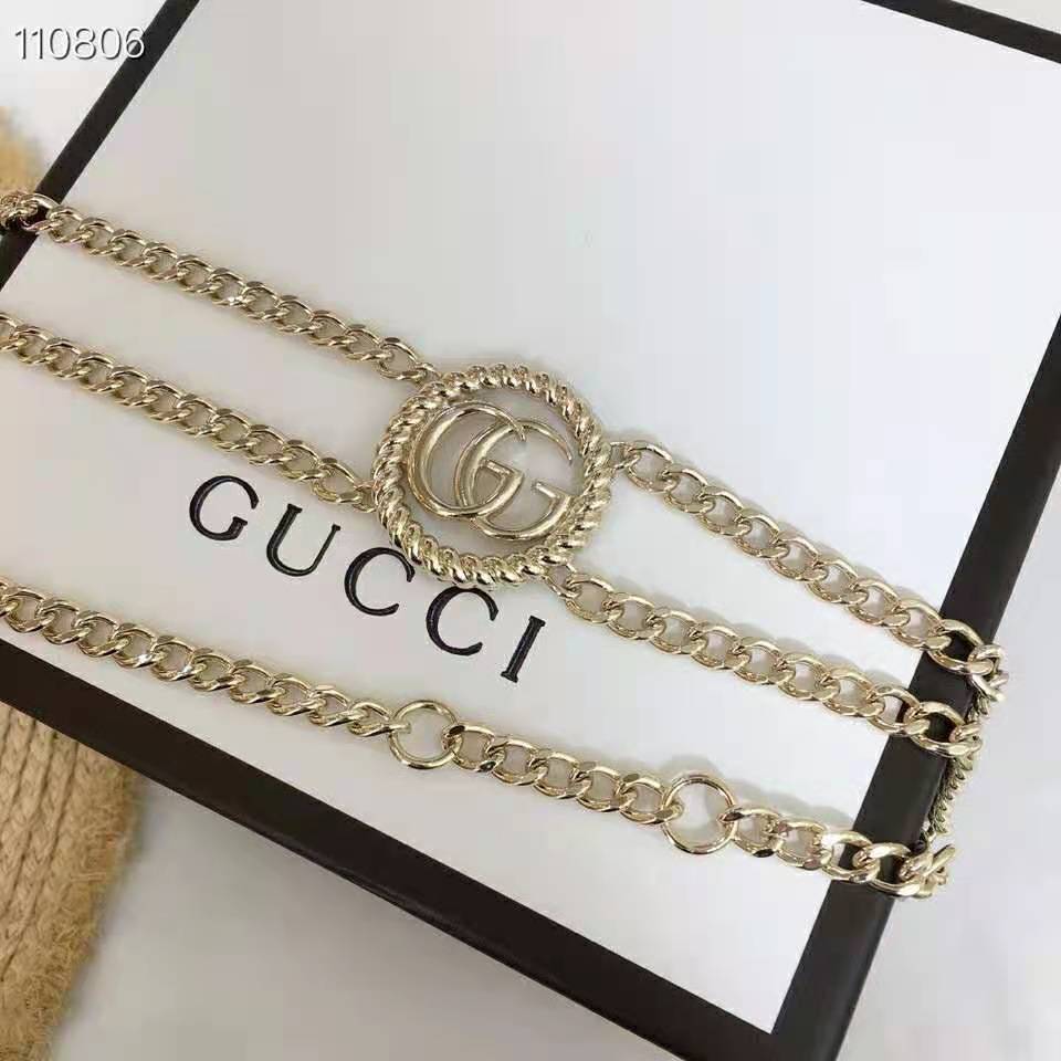 G*u*i gg women chain belt with torchon double g 1.5 cm width