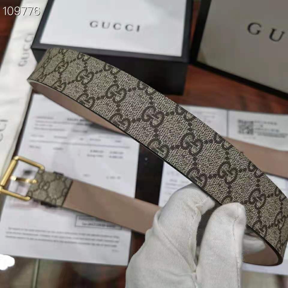 G*u*i unisex gg supreme belt with kingsnake print 4 cm width supreme canvas