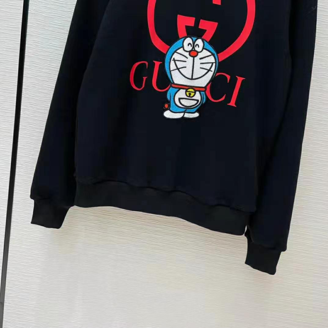 G*u*i men doraemon x G*u*i cotton sweatshirt crewneck oversized fit-black