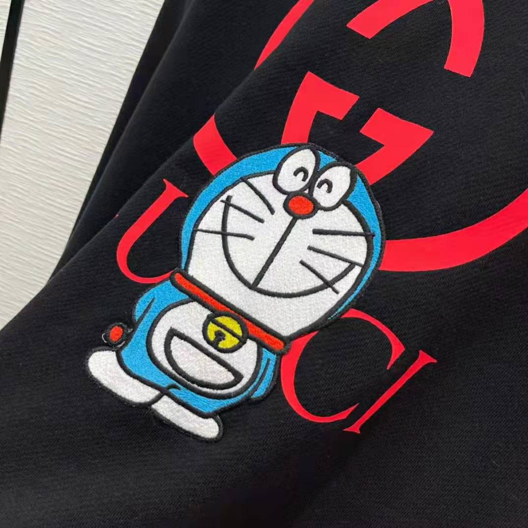G*u*i men doraemon x G*u*i cotton sweatshirt crewneck oversized fit-black