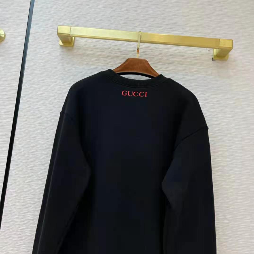 G*u*i men doraemon x G*u*i cotton sweatshirt crewneck oversized fit-black
