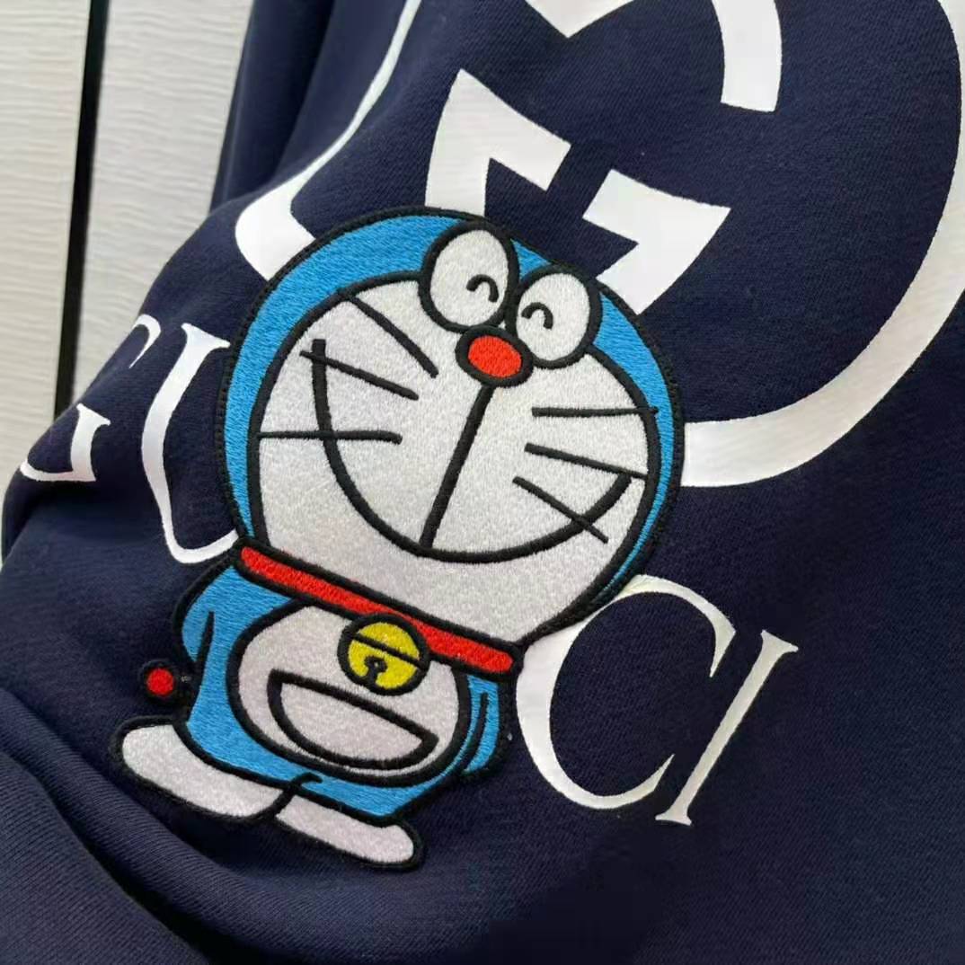 G*u*i women doraemon x G*u*i cotton sweatshirt crewneck oversized fit-navy