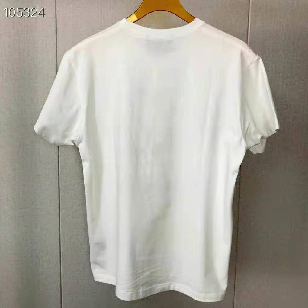 G*u*i men doraemon x G*u*i oversize t-shirt ivory cotton jersey crewneck