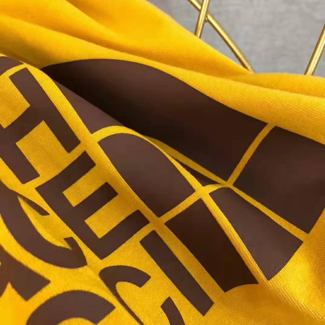 G*u*i women the north face x G*u*i oversize t-shirt cotton jersey crewneck-yellow