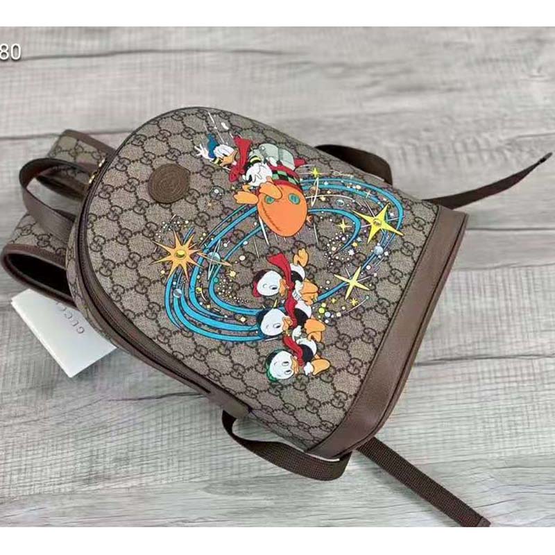G*u*i unisex disney x G*u*i donald duck small backpack leather interlocking g