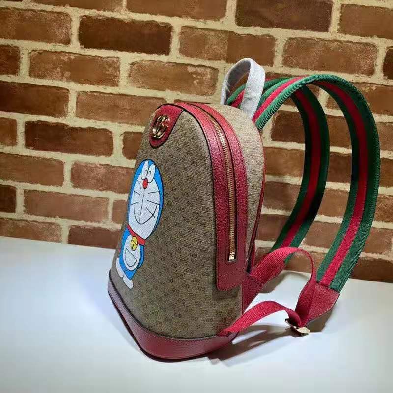 G*u*i unisex doraemon x G*u*i small backpack beige/ebony mini gg supreme canvas