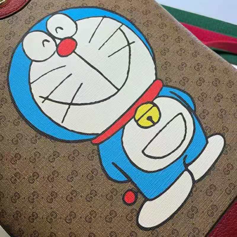 G*u*i unisex doraemon x G*u*i small backpack beige/ebony mini gg supreme canvas