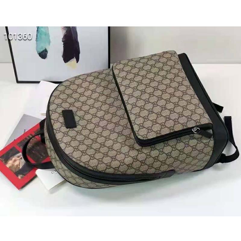 G*u*i unisex gg supreme backpack beige/ebony gg supreme canvas