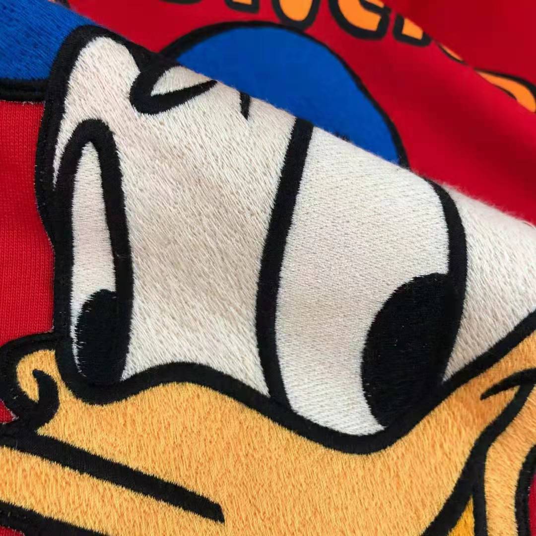 G*u*i men disney x G*u*i donald duck sweatshirt cotton crewneck oversized fit-red