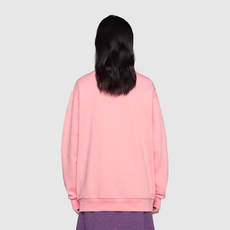 G*u*i women doraemon x G*u*i cotton sweatshirt crewneck oversized fit-pink