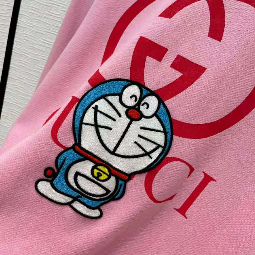 G*u*i men doraemon x G*u*i cotton sweatshirt crewneck oversized fit-pink
