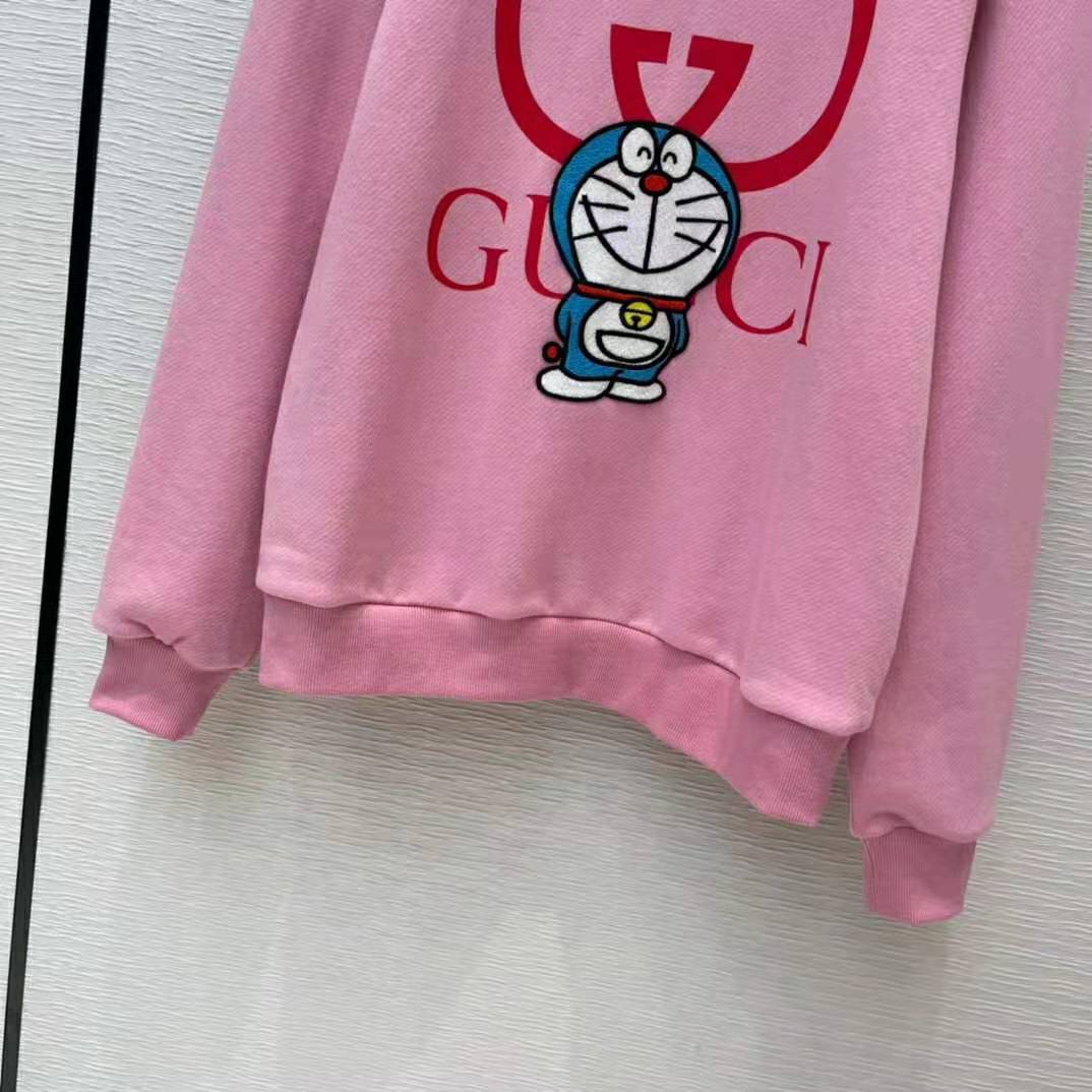 G*u*i men doraemon x G*u*i cotton sweatshirt crewneck oversized fit-pink