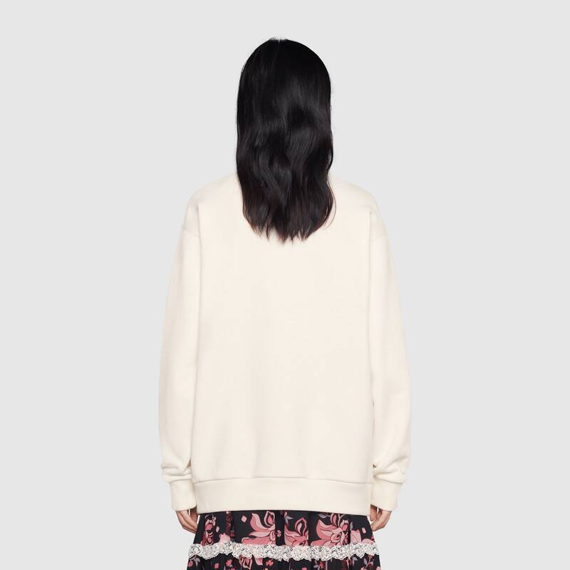 G*u*i women doraemon x G*u*i cotton sweatshirt crewneck oversized fit-white