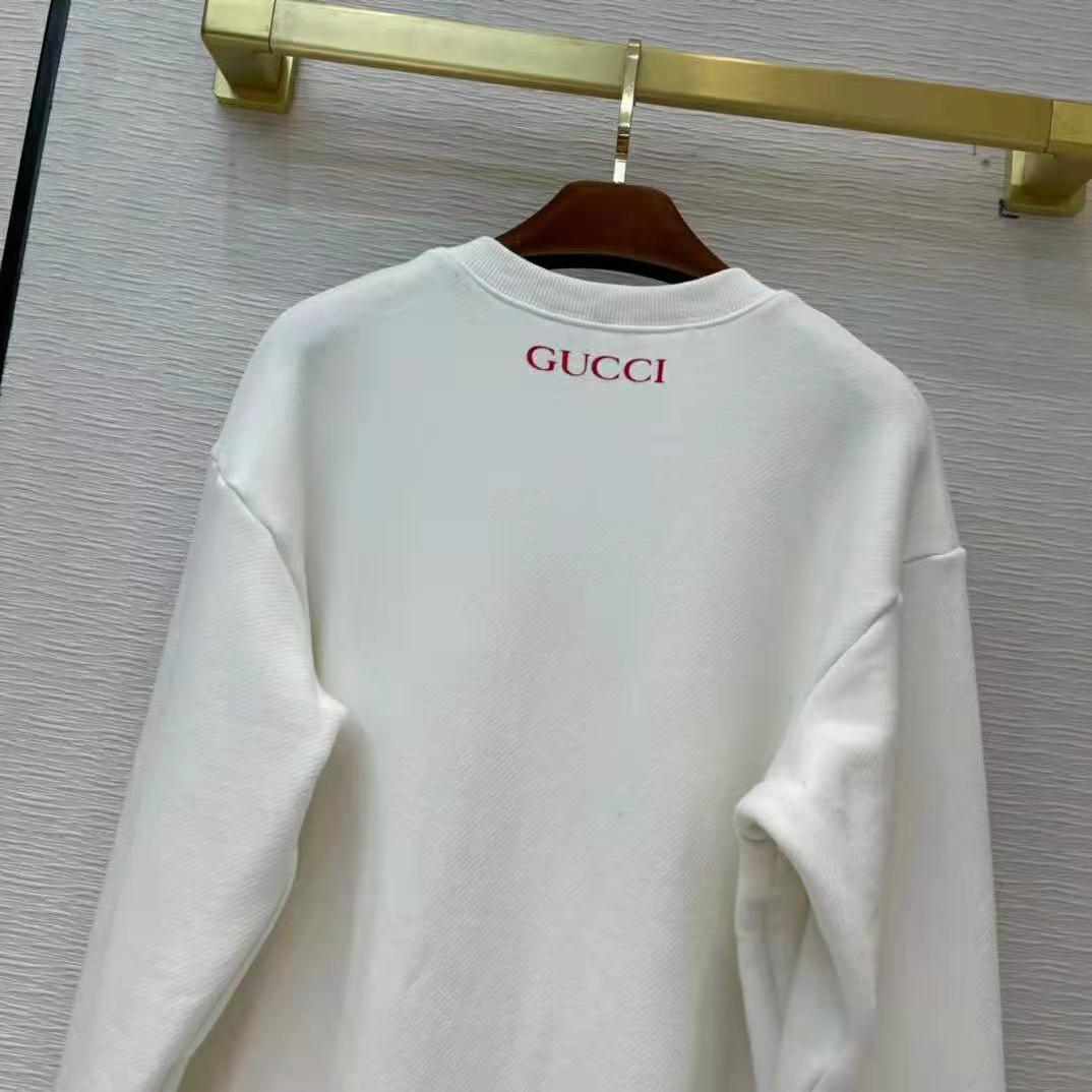 G*u*i men doraemon x G*u*i cotton sweatshirt crewneck oversized fit-white