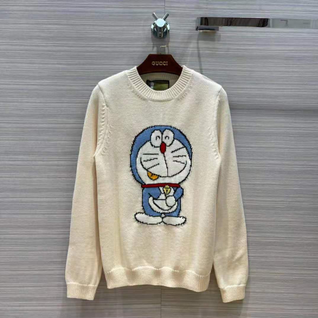 G*u*i women doraemon x G*u*i wool sweater white crewneck