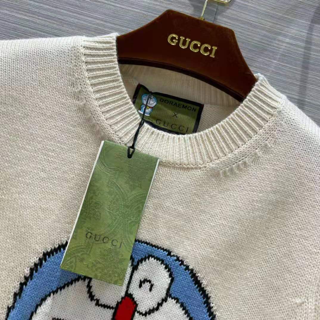 G*u*i women doraemon x G*u*i wool sweater white crewneck