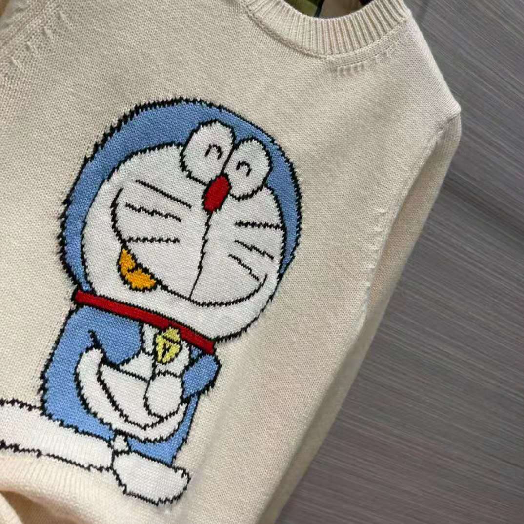 G*u*i women doraemon x G*u*i wool sweater white crewneck