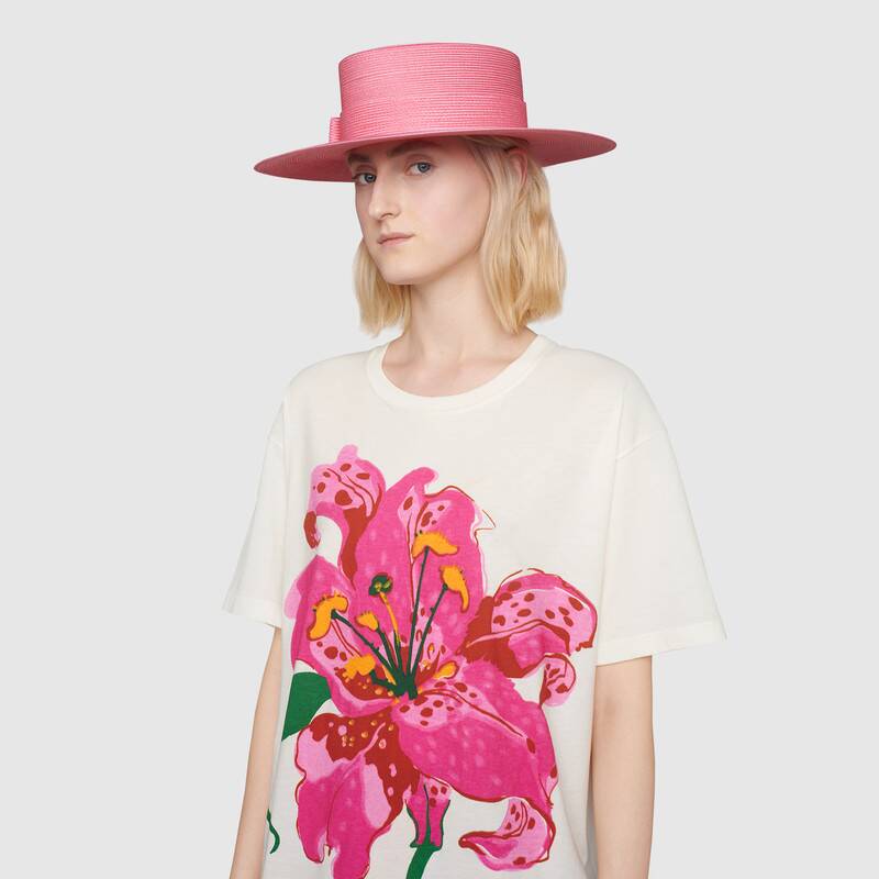 G*u*i women ken scott print cotton t-shirt crewneck oversize fit