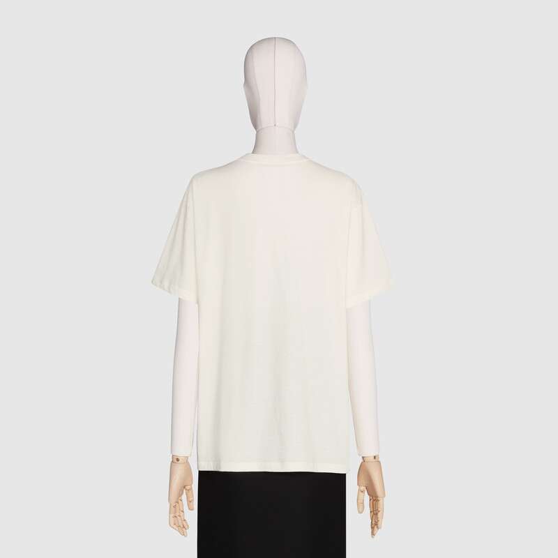G*u*i men piglet patch oversize t-shirt cotton jersey crewneck oversize fit-white