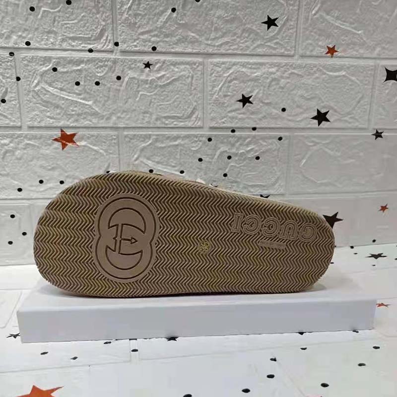 G*u*i gg unisex interlocking g slide sandal beige ebony interlocking g striped rubber