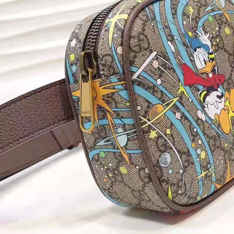 G*u*i unisex disney x G*u*i donald duck print belt bag leather interlocking g
