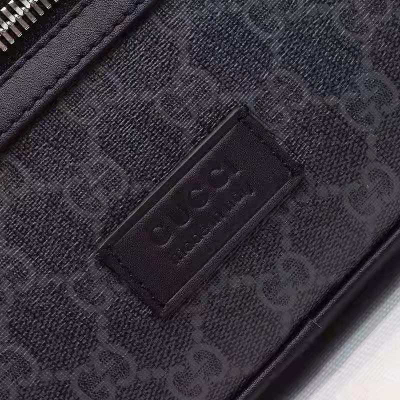 G*u*i unisex gg black belt bag black/grey soft gg supreme