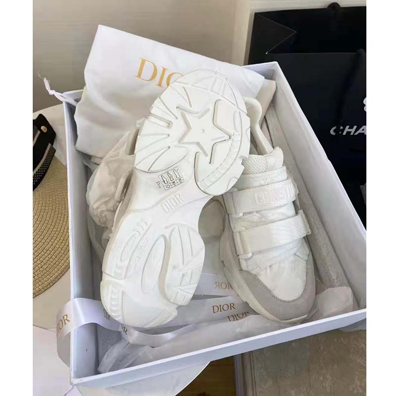 Dior Women D-Wander Sneaker Uber White Camouflage Technical Fabric