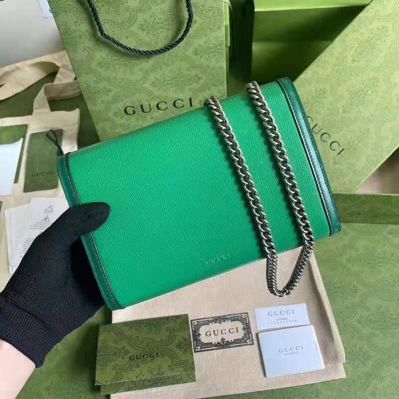 G*u*i gg women dionysus small shoulder bag bright green leather