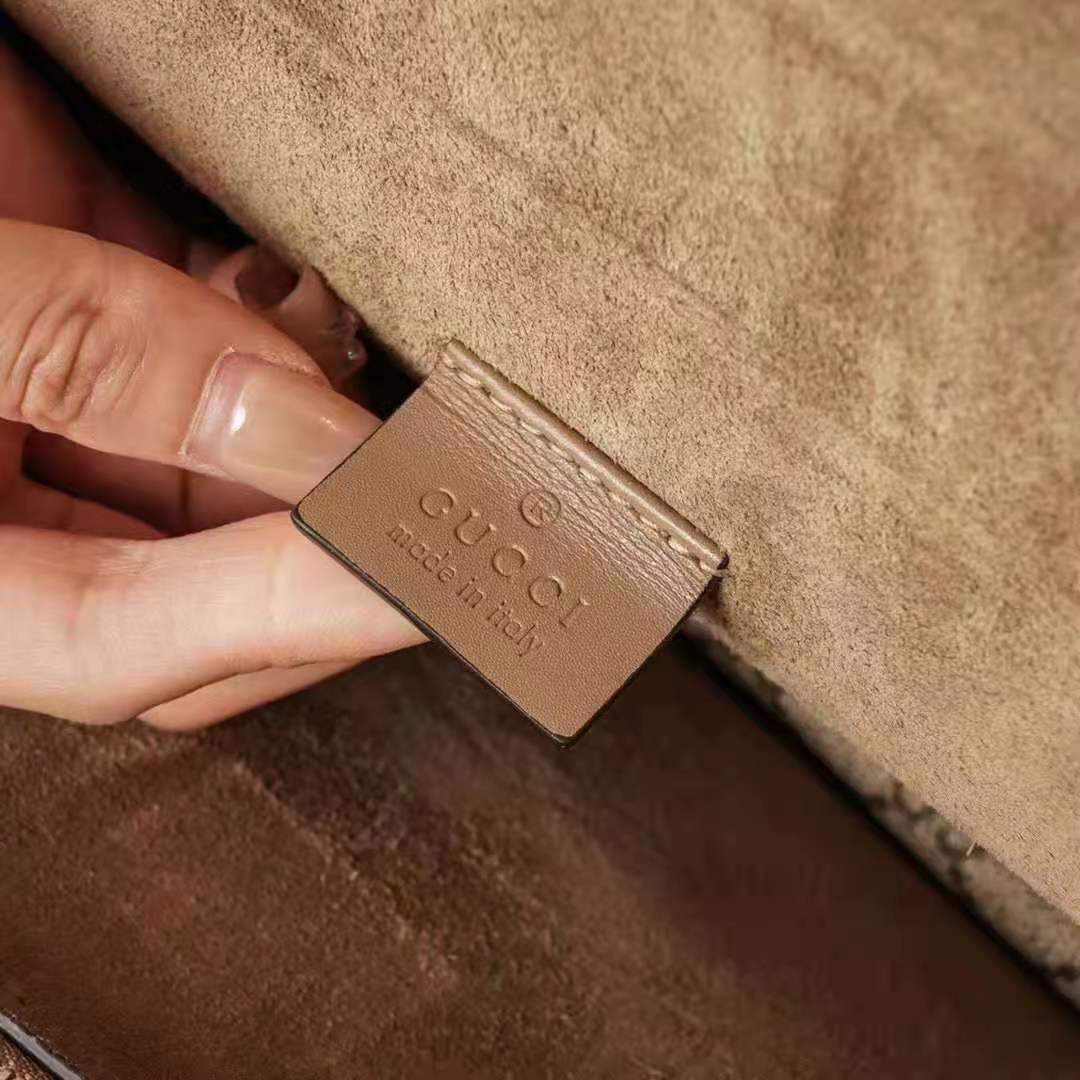 G*u*i gg women dionysus gg small shoulder bag beige ebony gg supreme canvas brown suede