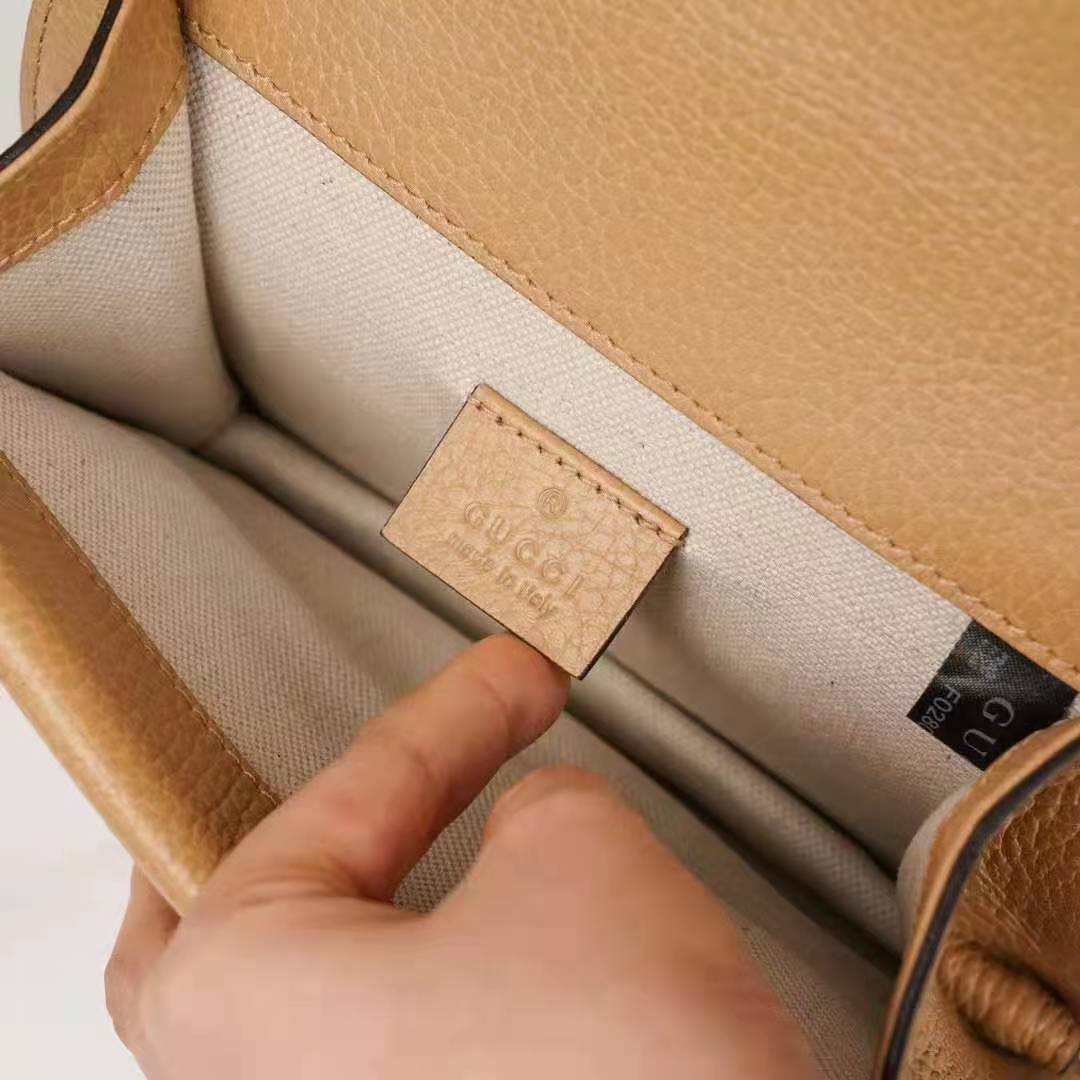 G*u*i gg women dionysus mini bag brown leather black crystals