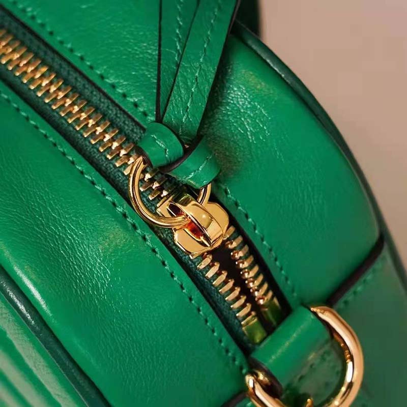 G*u*i gg women gg marmont small shoulder bag bright green diagonal matelassé