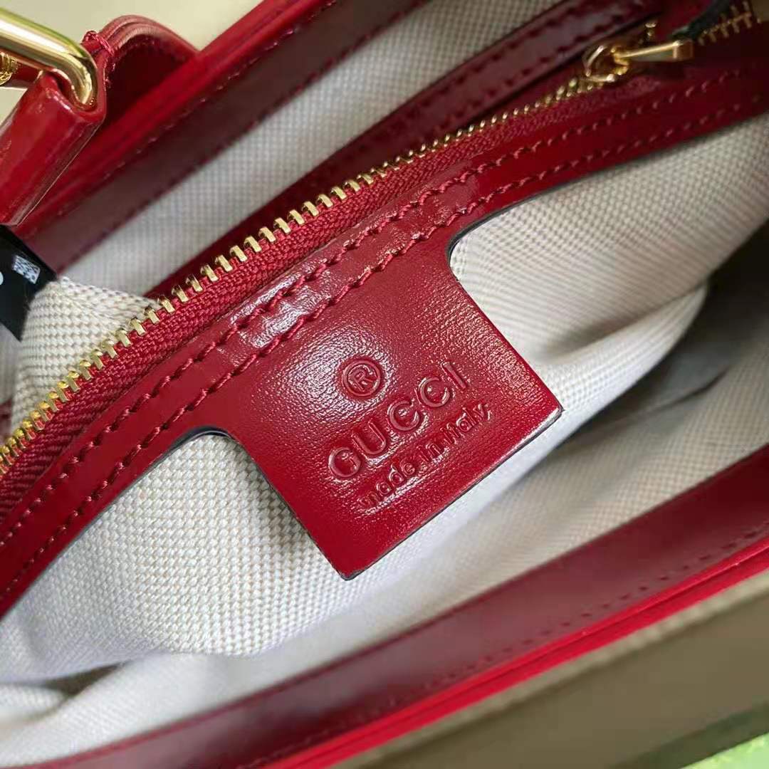 G*u*i gg women jackie 1961 small shoulder bag navy leather dark red leather