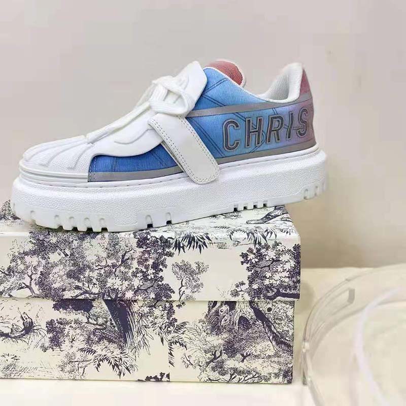 Dior Women Shoes Dior-ID Sneaker Multicolor Gradient and Reflective Technical Fabric