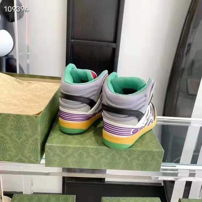 G*u*i gg unisex G*u*i basket sneaker red mesh rubber interlocking g patch reflective trim