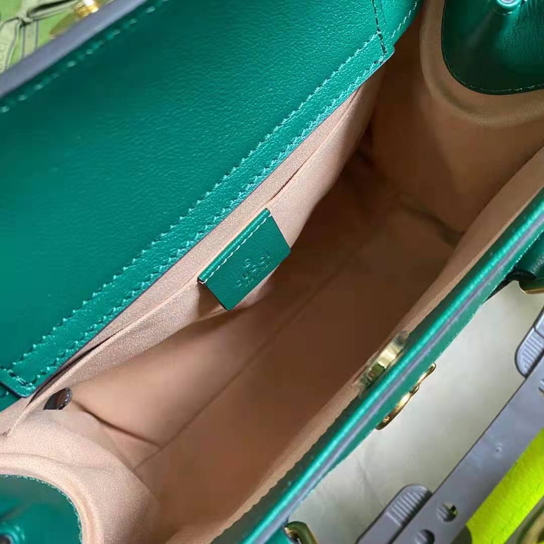 G*u*i gg women G*u*i diana small tote bag double g emerald leather