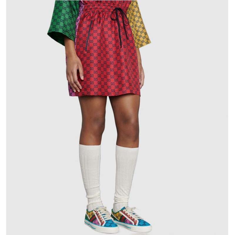 G*u*i gg unisex G*u*i tennis 1977 gg multicolor sneaker green and blue gg canvas