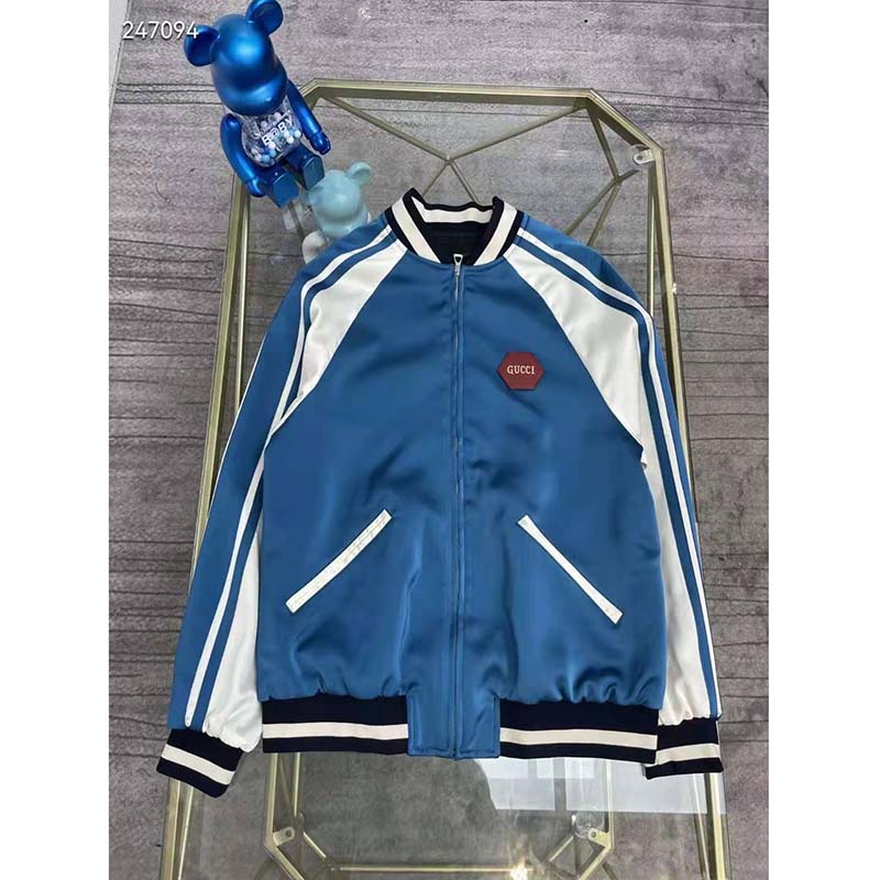 G*u*i gg women G*u*i 100 duchesse jacket blue white duchesse