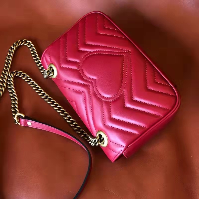 G*u*i gg women gg marmont matelassé mini bag red double g