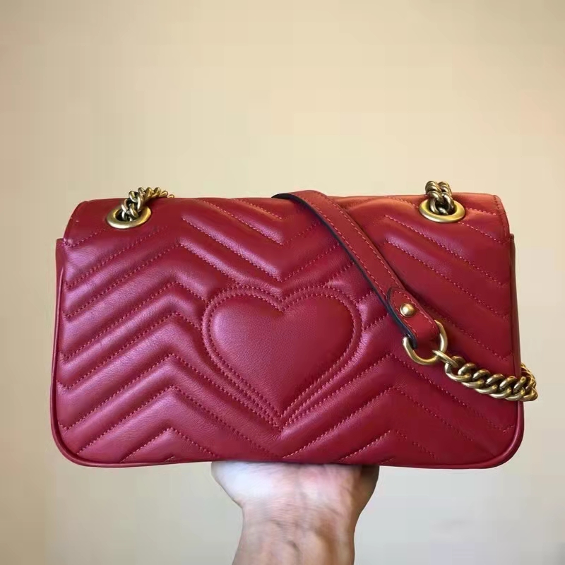 G*u*i gg women gg marmont small matelassé shoulder bag red double g