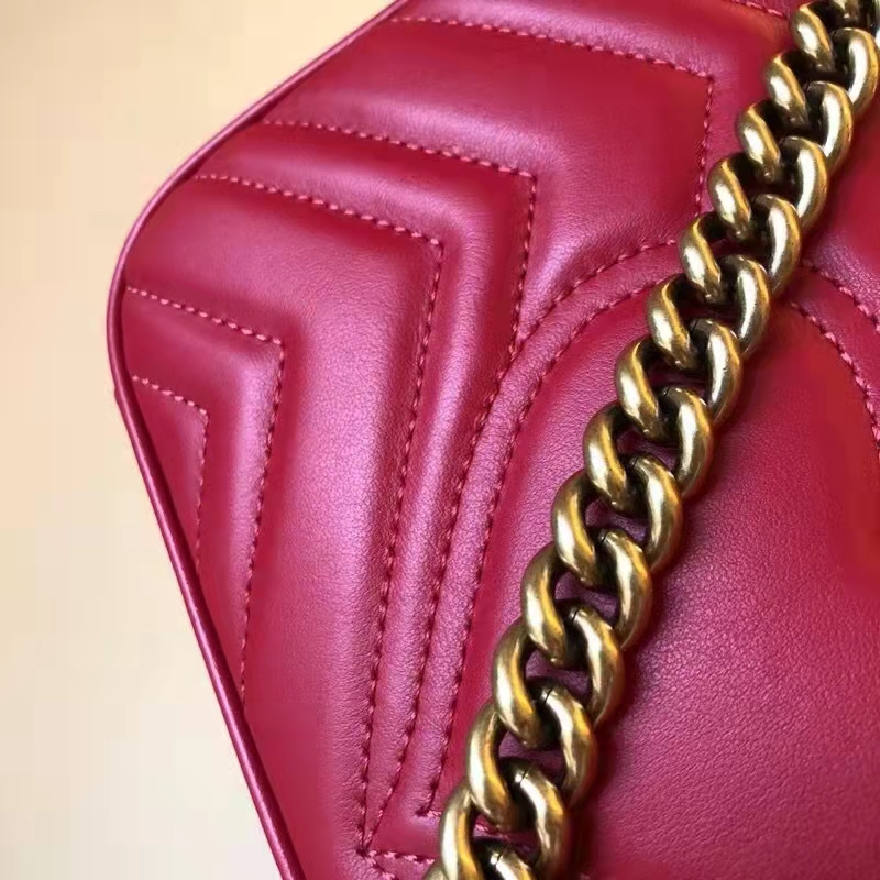 G*u*i gg women gg marmont matelassé mini bag red double g