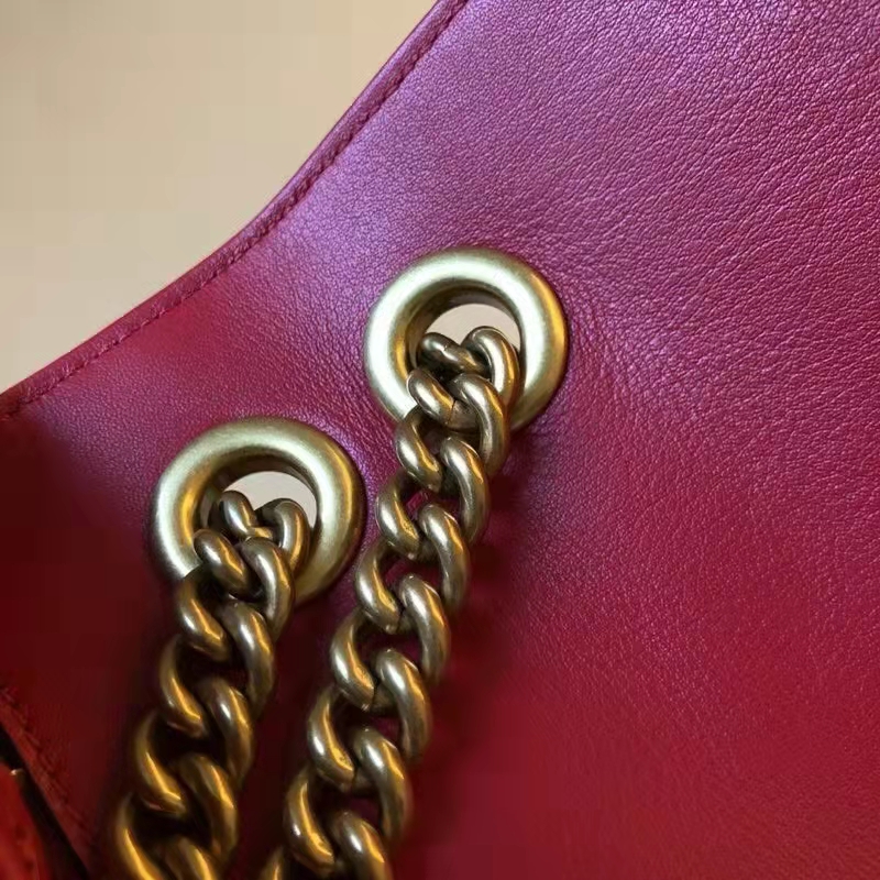 G*u*i gg women gg marmont small matelassé shoulder bag red double g