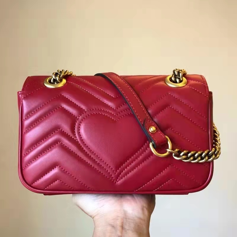 G*u*i gg women gg marmont matelassé mini bag red double g