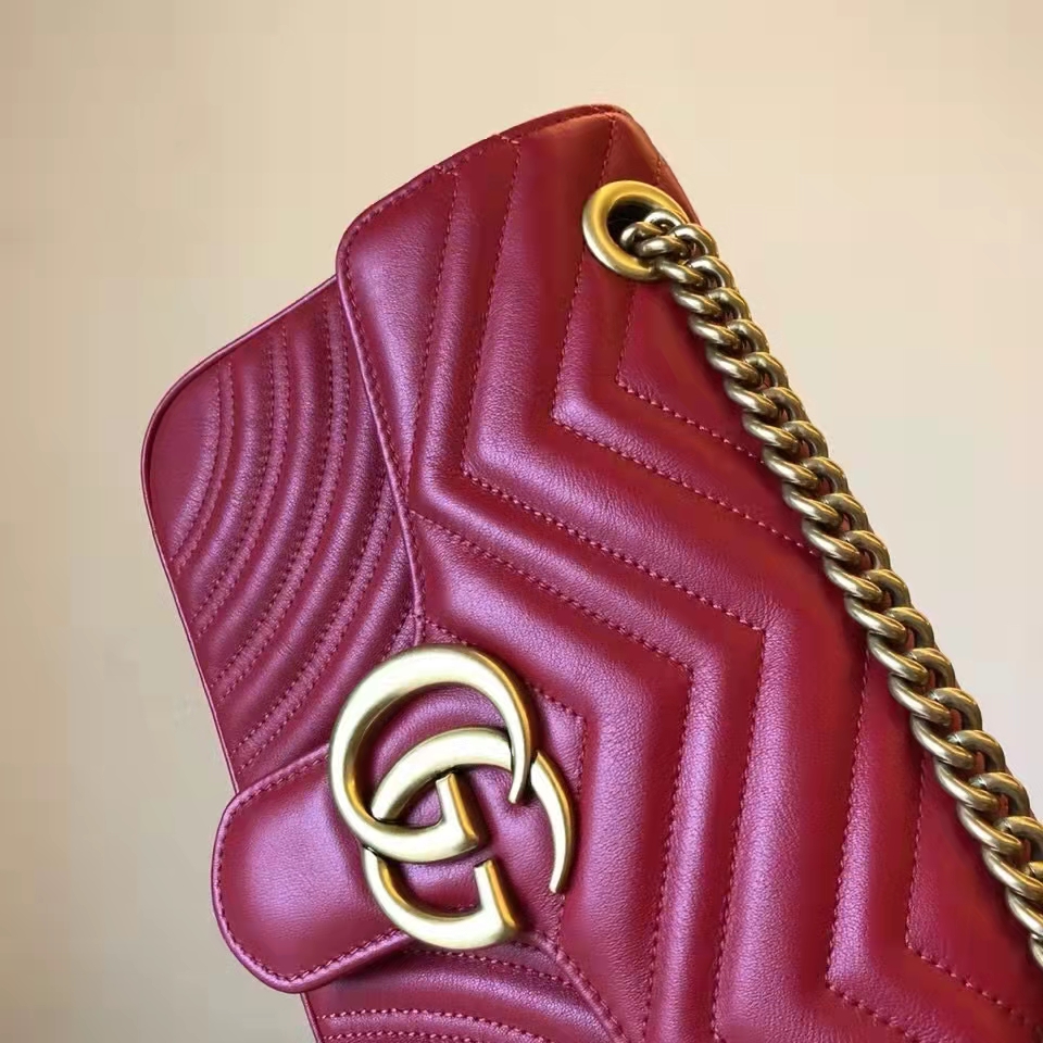 G*u*i gg women gg marmont small matelassé shoulder bag red double g