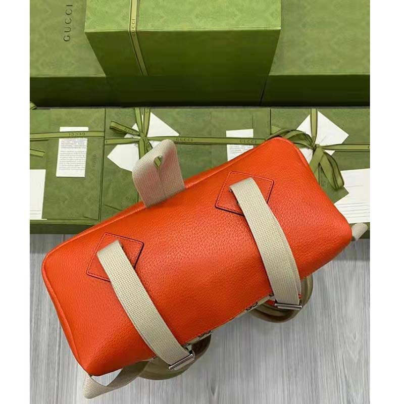 G*u*i unisex the north face x G*u*i backpack beige original gg canvas orange leather