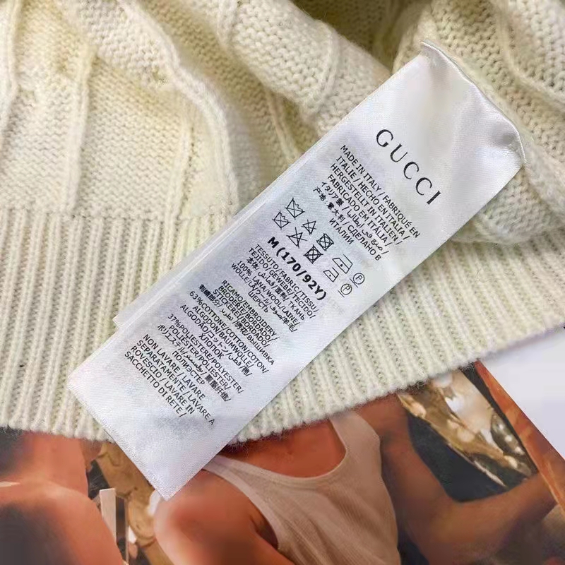 G*u*i women the north face x G*u*i sweater ivory soft wool