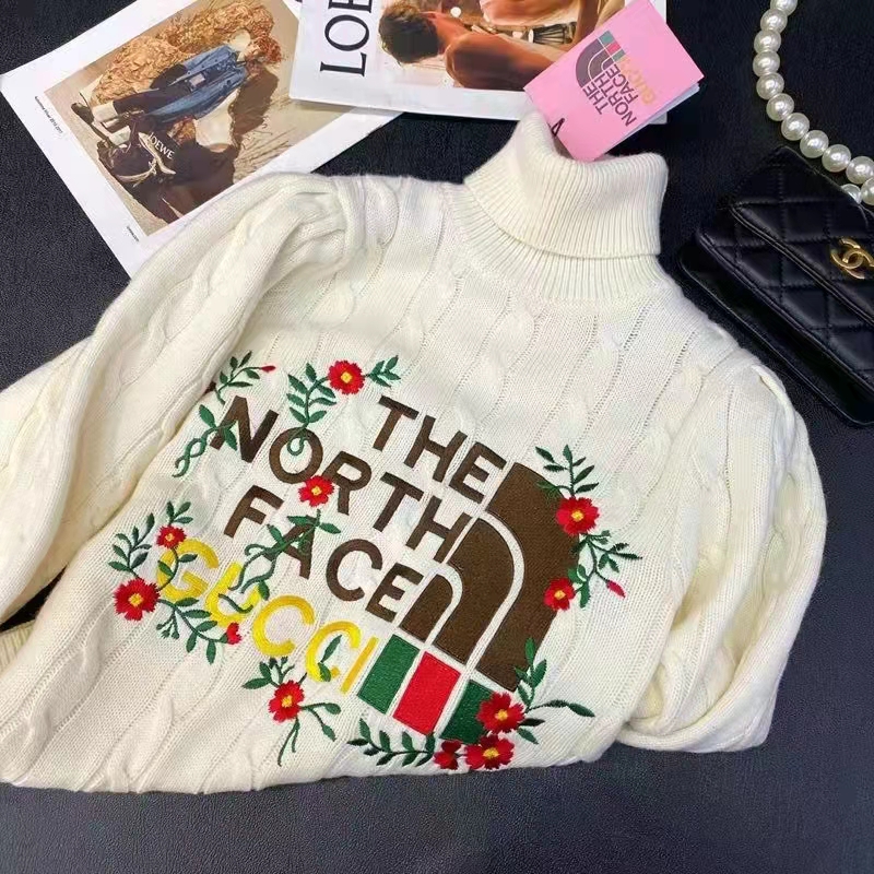 G*u*i women the north face x G*u*i sweater ivory soft wool