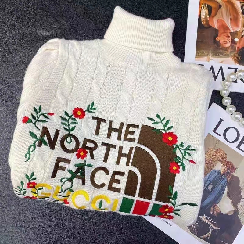 G*u*i women the north face x G*u*i sweater ivory soft wool