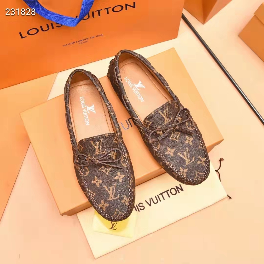 Louis Vuitton LV Men Arizona Mocassin Brown Monogram Canvas Tubular Construction