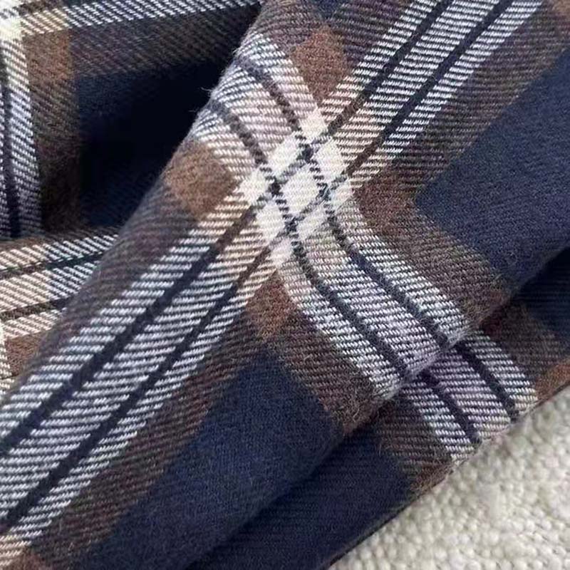 G*u*i women check wool shirt blue yellow check leather interlocking g tag